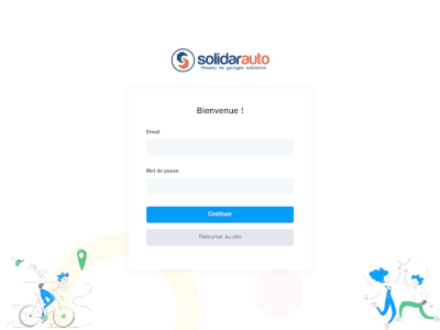 Page de connexion de l'application web